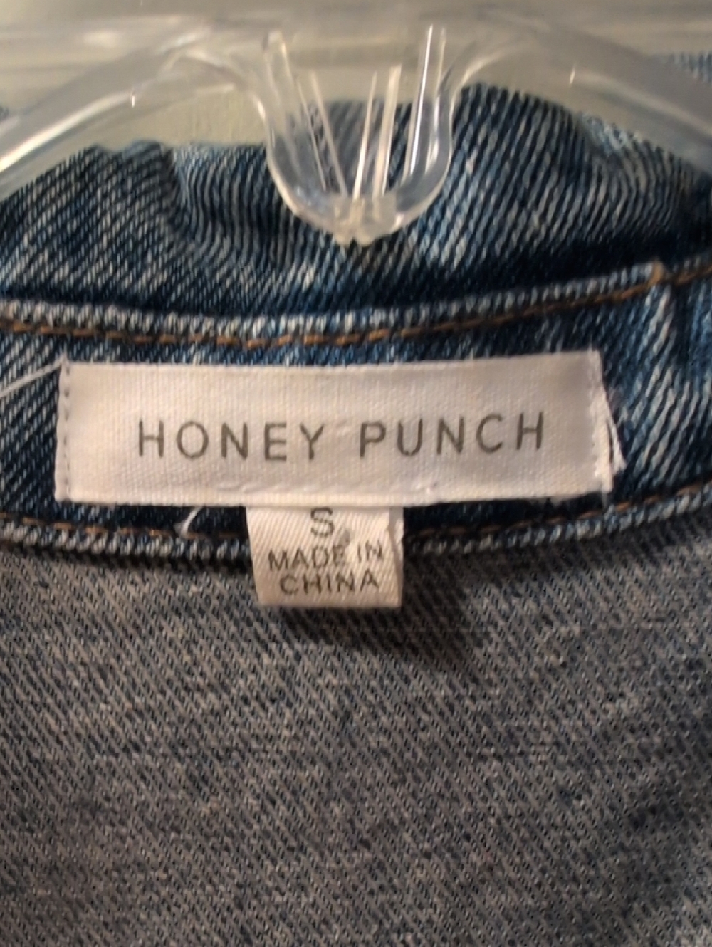 Honey Punch Medium Wash Embroidered Denim Jacket - Picture 2 of 6